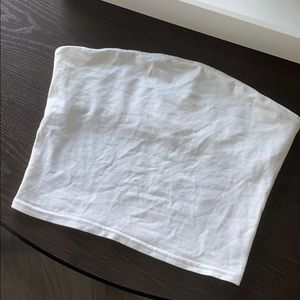 Silence + noise white tube top
